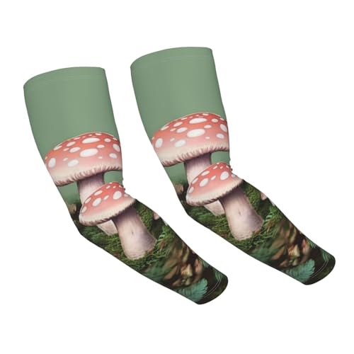 RLDOBOFE UV Sun Protection Arm Sleeves Lovely mushroom garden Compression Sleeves Cooling Arm Sleeves for Men Women Gardening Sleeves