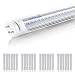Hyperikon T8 T12 LED Bulbs 4 Foot, 40 Watt Replacement (18W), T10 Light Tube, 5000K, Dual End Ballast Bypass, UL, DLC, Clear, 24 Pack