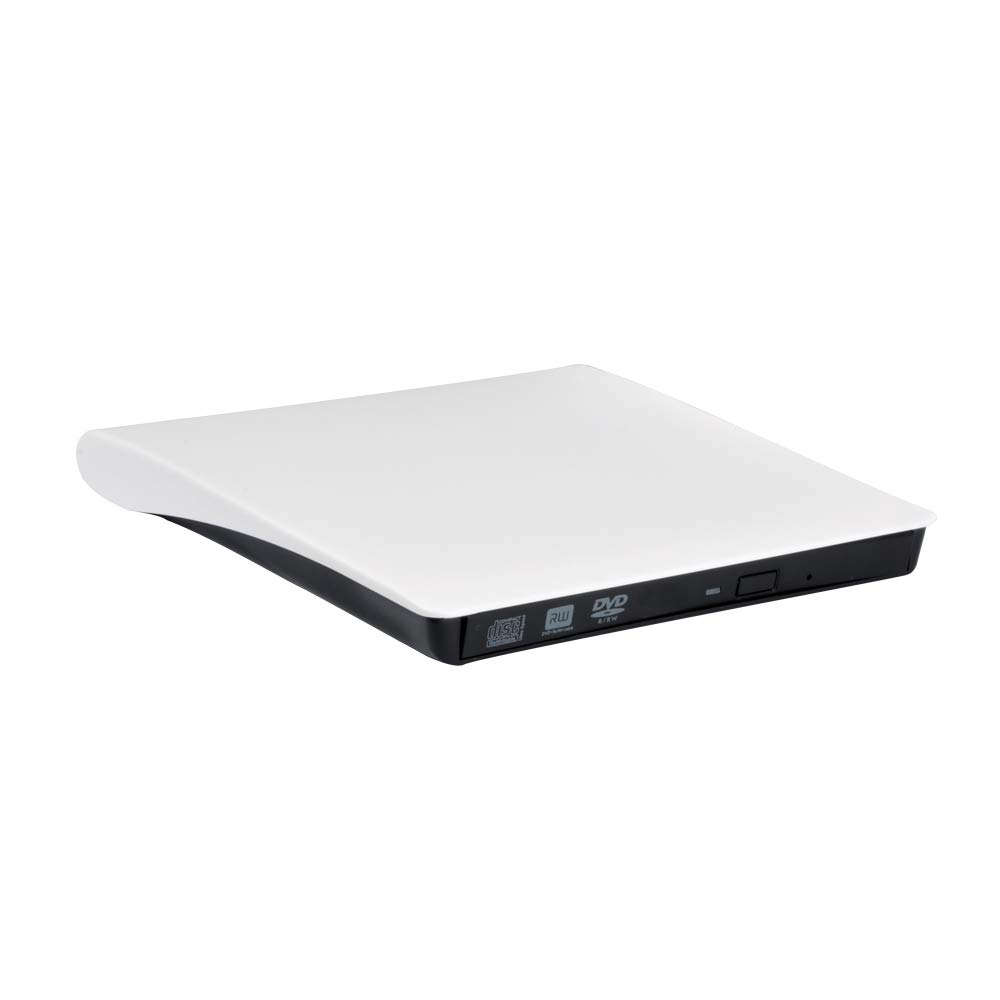 POPQ Ultra Slim Portable USB 3.0 9.5mm External Optical Disk Drive Case Box for PC Laptop Notebook White-image-28