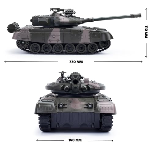 RC Panzer im Maßstab 1:20 – 2,4GHz ferngesteuertes Militärspielzeug mit realistischen Geräuschen & Lichtern, Kinder & Erwachsene