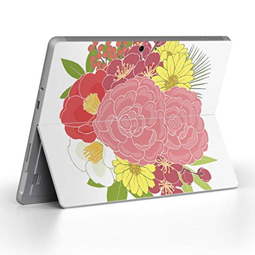 igsticker Surface Go/Surface Go 2 専用スキンシール サーフェス go シール スキン 保護 フィルム ステッカー アクセサリー 015571 花 絵 バラ 花束