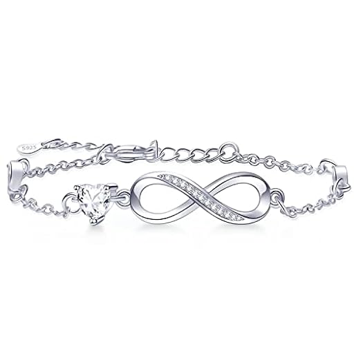 Tusuzik Regalos San Valentin Regalo para Mujer, Pulsera para las Mujeres de Plata Esterlina 925 Infinity Pulsera Joyería Regalo para Mujer Esposa | Ya disponible en tu tienda friki favorita! En mundofriki.es!