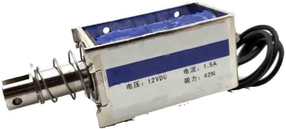 JF-1253B DC Push-Pull Through Frame Electromagnet Stroke 10 mm (15 mm, 12 V)