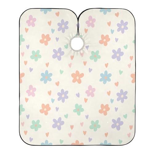 Capa profesional impermeable Floral para cortar cabello con cierre de broche ajustable para barbería y peluquería miniatura 2