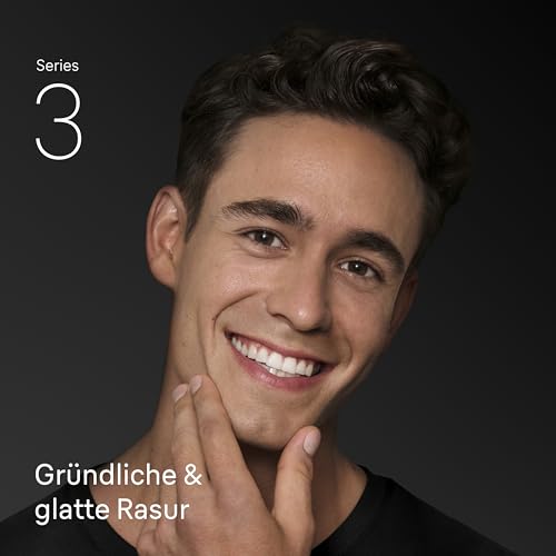Braun Series 3 Rasierer Herren Elektrisch, Elektrorasierer mit 3 Flexible Klingen, Rasierapparat, Barttrimmer Aufsatz, +5 Kammaufsätze, Nass- & Trockenrasierer für Männer, 310BT, Blau 2