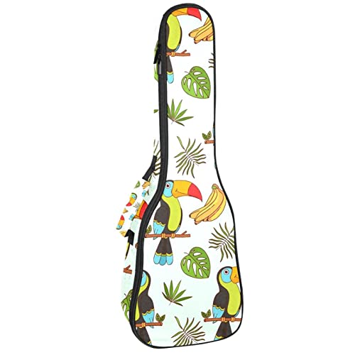 Housse ukulélé ténor étanche sac à dos rembourré motifs toucans