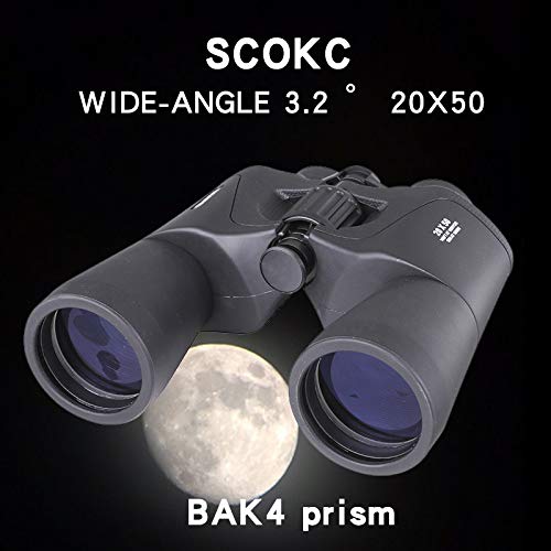 SCOKC Binóculos 20x50 de alta potência, Compact HD Professional/Daily Waterproof Binoculars Telescop