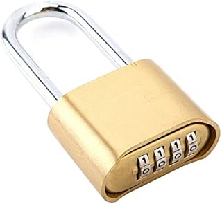 Padlock,Coded Lock,Code Padlock,Padlock 4 Digit Brass Password Padlock Toolbox Luggage Suitcase Code Lock