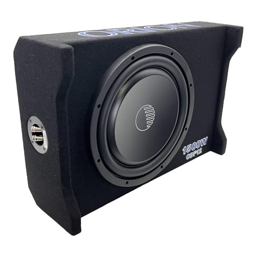 ORION Cobalt CDF12 12” Passive Down-Firing Subwoofer Enclosure – 500W RMS/2000W Max, Slim Sealed Sub Box for Cars & Trucks, Low-Profile Air-Tight Bass Thin Enclosure, Shallow Mount