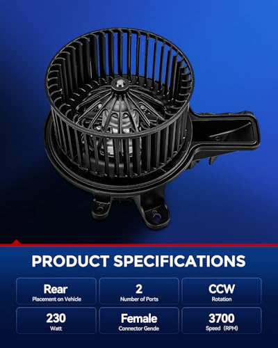 Image of KAX Rear AC Blower Motor Fit for Chevrolet Traverse 2013-2023,Acadia 2012-2023,Tahoe Yukon Escalade 2013-2020,XT6 2020-2024,CT6 2016-2020,Enclave 2013-2024 - HVAC Blower Motor Replaces# 76977