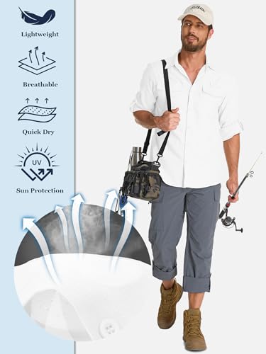 Mens Long Sleeve Sun Protection Shirts UPF 50+ UV Quick Dry Cooling Fishing Shirts for Safari Hiking Travel Camping4