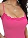 Starrylion Lace Body Suits for Women Sexy Bodysuits for Women Going Out Tops Lace Bodysuit Cami Top Summer Outfits 2025 Hot Pink XS