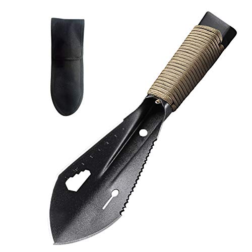 REDCAMP Small Ultralight Backpacking Trowel for Camping Hiking, 7 in 1 Backpacking Shovel with Carrying Bag
