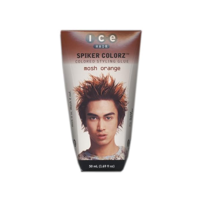 Buy Ice Hair Spiker Colorz Colored Styling Glue, Mosh Orange, 1.69 FL