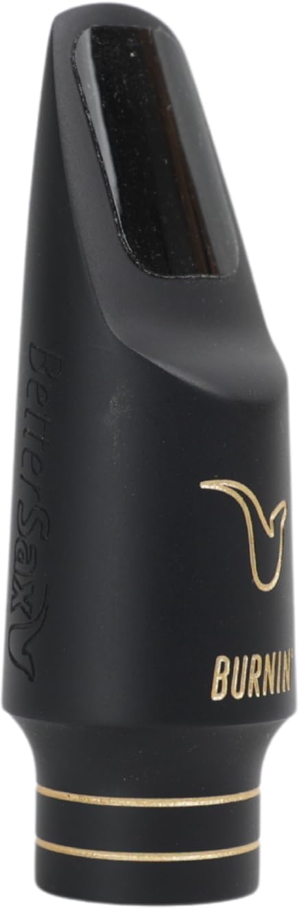 BetterSax Burnin' Soprano Saxophone Mouthpiece - Professional Grade Hard Rubber Mouthpiece with 7* Tip Opening - Perfect for Jazz, Big Band, and Contemporary Styles - .075" Tip Opening - Matte Finish