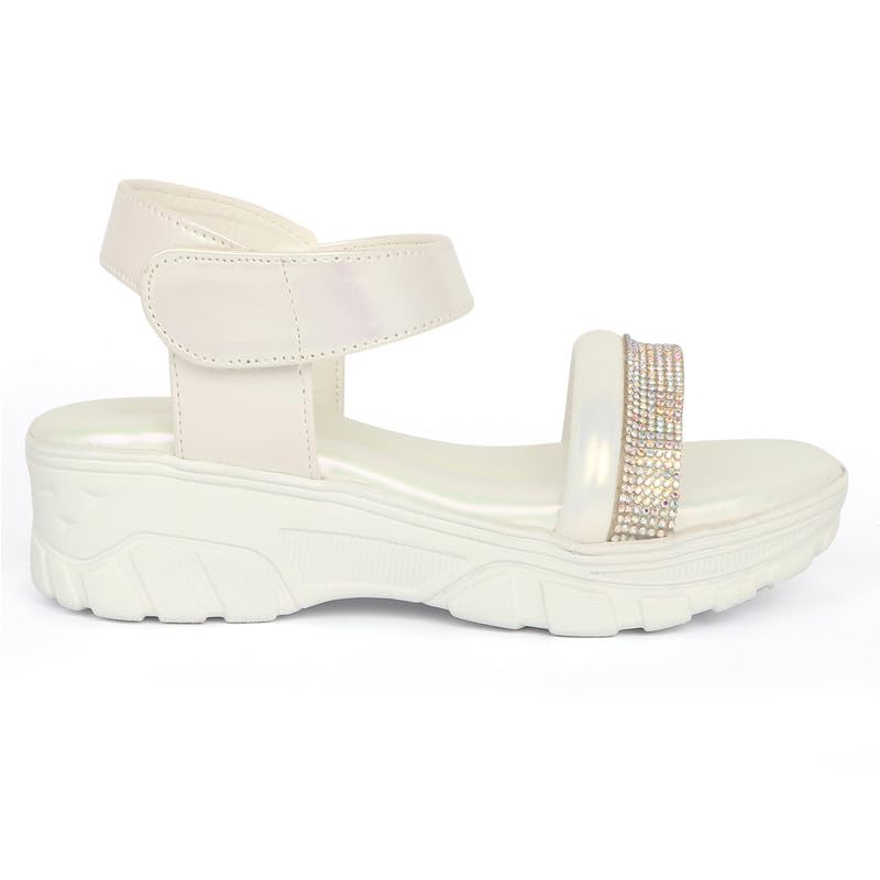 SIYA Freeplay Comfort Heel Sandals For Kids Girls for age 2 to 10 Years White (B0CCMFY553) Amazon Price History, Amazon Price Tracker