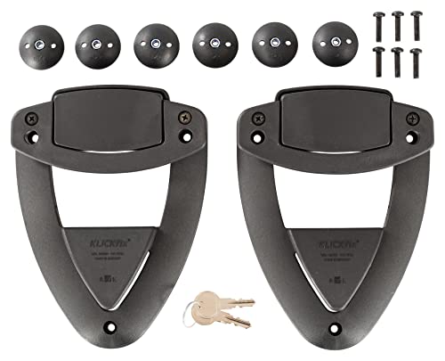 Système de Changement Rapide ORLETANOS KLICKFIX Mot Set Compatible avec klick-Fix pour sacoches, valises latérales, valises Moto, côté Gauche et Droit...