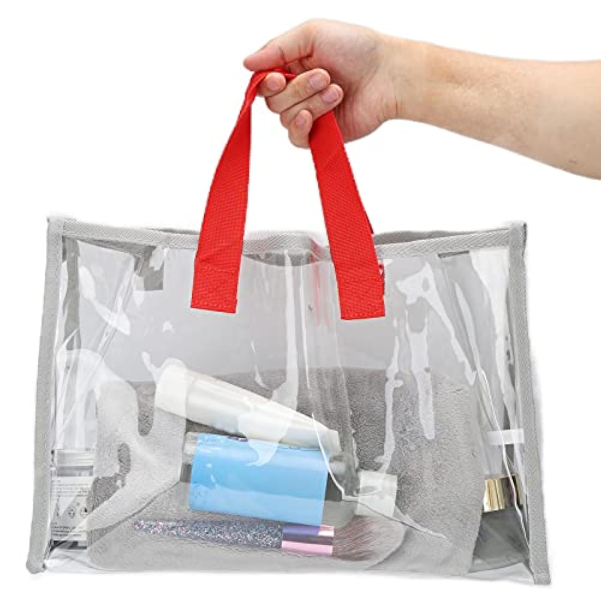 Transparent Clear Tote Bag, Lightweight and Portable