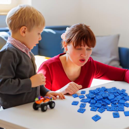 BuleVina 100 piezas letras de madera para juegos y manualidades miniatura 4