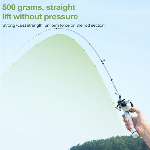 Caña de pescar telescópica de 1.8m de fibra de carbono para pesca ligera 3