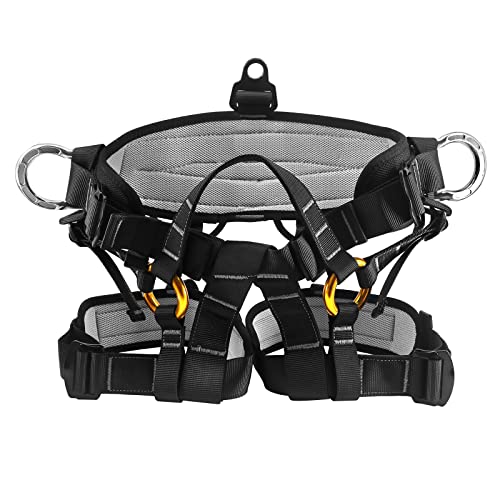 NewDoar Adjustable Thickness Climbing Harness, CE Certification Wider Half Body Harness for Rock Rappelling Fire Rescuing Tree Climbing Gear (Tree Climbing) by NewDoar - Used condition - US$50.41