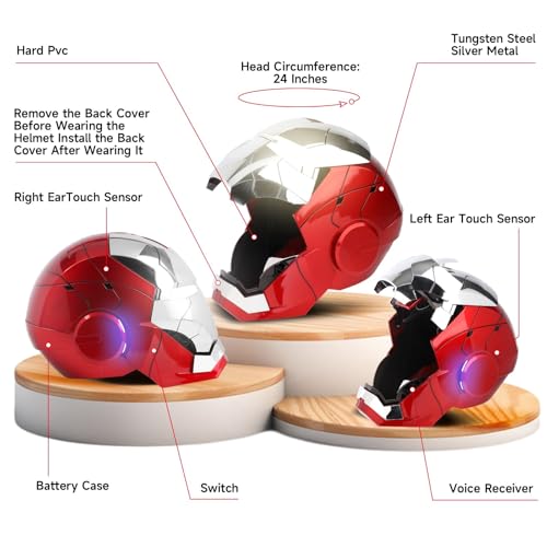 Iron-Man MK 5 Wearable Electronic Helmet: Voice & Remote Controlled, LED Eyes & Sound Effects, Perfect Super Hero Movie Prop and Figure for Adults Collectors- Ideal Gift for Halloween & Christmas4