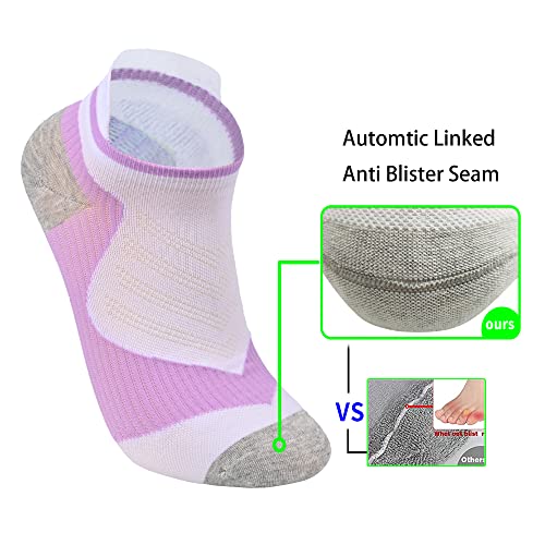 Women's Anti Stink Seamless Breathable Low Cut Compression Sports Running and Cycling Socks3