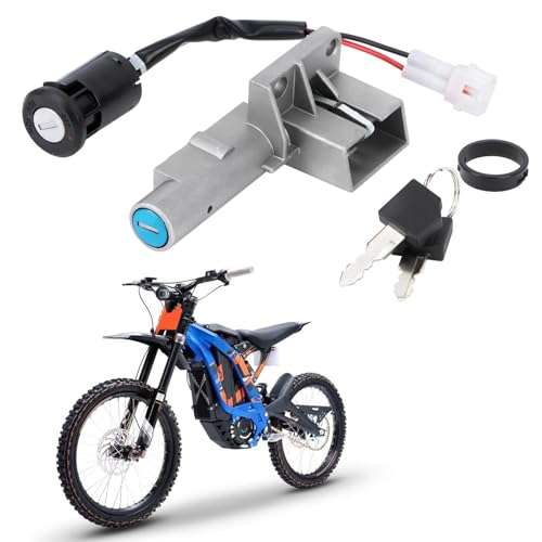 Motorcycle Ignition Key Switch Set, PSLER Ebike Ignition Switch with