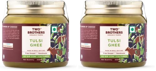 Image of Two Brothers Organic Farms Tulsi Ghee | A2 Cultured | Daily Care & Wellness (Pack of 2)