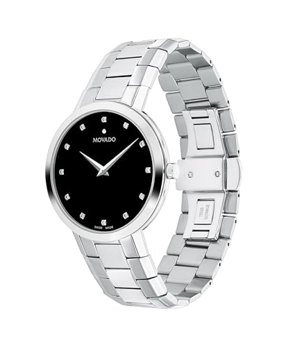 Movado Faceto Men's Swiss Quartz Watch - Stainless Steel, Link Bracelet - Water Resistance 3ATM/30 Meters - Classic Luxury Timepiece - Gift for Him -39mm2