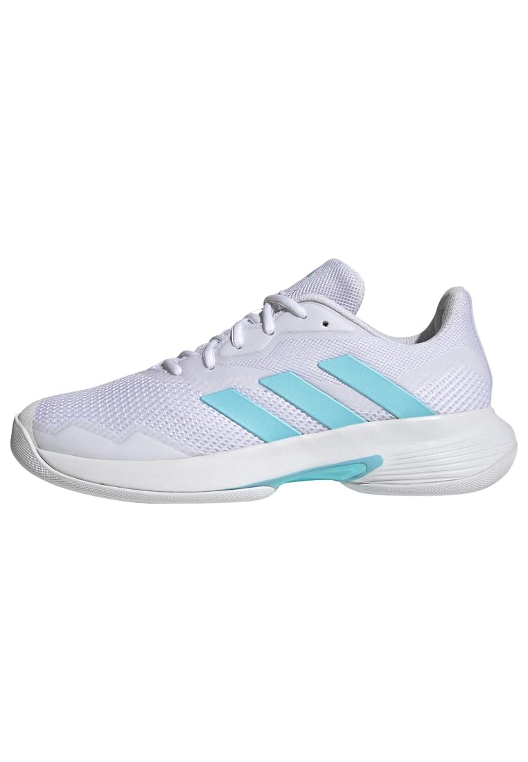 adidas Women's Courtjam Control Tennis Shoes, Cloud White/Bliss Blue/Cloud White, 7 UK
