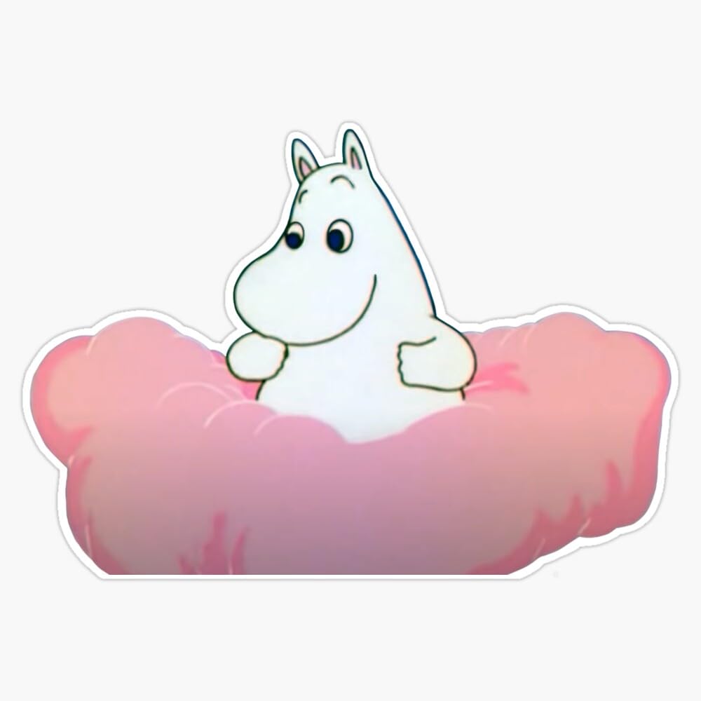 Moomin On A Cloud Sticker Vinyl Waterproof Sticker Decal Car Laptop Wall Window Bumper Sticker 5"