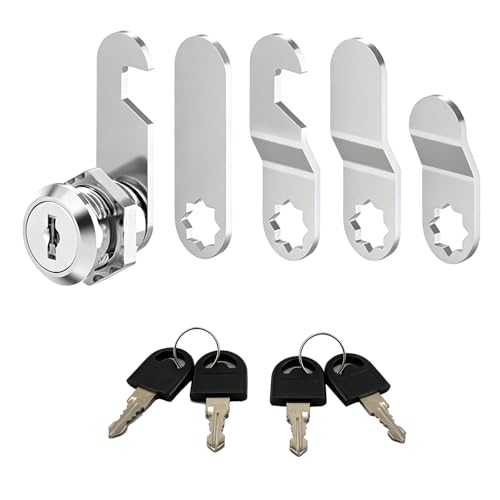 Serrure de Boîte aux Lettres 16 MM avec 4 Clés, Barillet Boite aux Lettre, Verrou Boites aux Lettres, Serrure Tiroirs Bureau, Serrures Tiroir Bureau, pour Boîtes aux Lettre, Armoires, et Tiroirs
