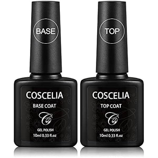 Coscelia Primer i Top coat Półtrwały zestaw lakierów do paznokci 2x10 ml Non Wising Primer i Primers Nail Art Design Myak gel DIY Nail Salon Strona główna