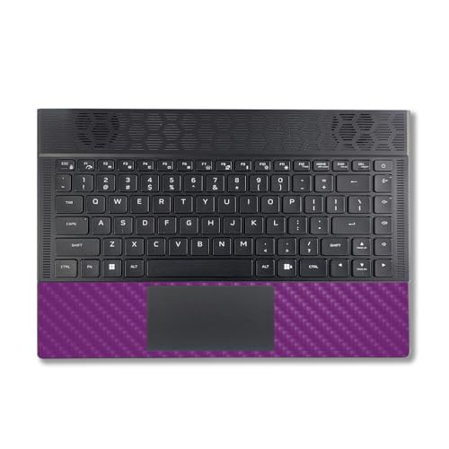 Image of MightySkins Carbon Fiber Skin Compatible with Alienware X14 R2 (2023) Full Wrap Kit - Solid Purple | Protective, Durable Textured Carbon Fiber Finish | Easy to Apply & Change Styles | Made in The USA