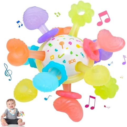 Pelota Sensorial Bebé de Silicona Líquida LSR - Mordedor Montesso...