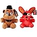 LXYY 2 Uds Cinco Noches En Freddy'S 4 FNAF Freddy Fazbear Oso Y Zorro Foxy Juguetes De Peluche Muñeca 25Cm Animales De Peluche Juguetes Regalos para Niños