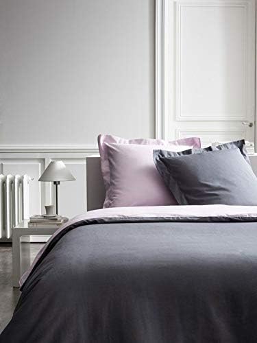 Duvet Cover 220 x 240 cm + Pillowcases Percale – Powder – Cannon Grey/Lilac