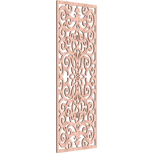 Image of Buel Decorative Pierced Fretwork Wood Wall Panels, 29 3 /8 inchW x 74 3 /8 inchH x 3 /8 inchT, Walnut