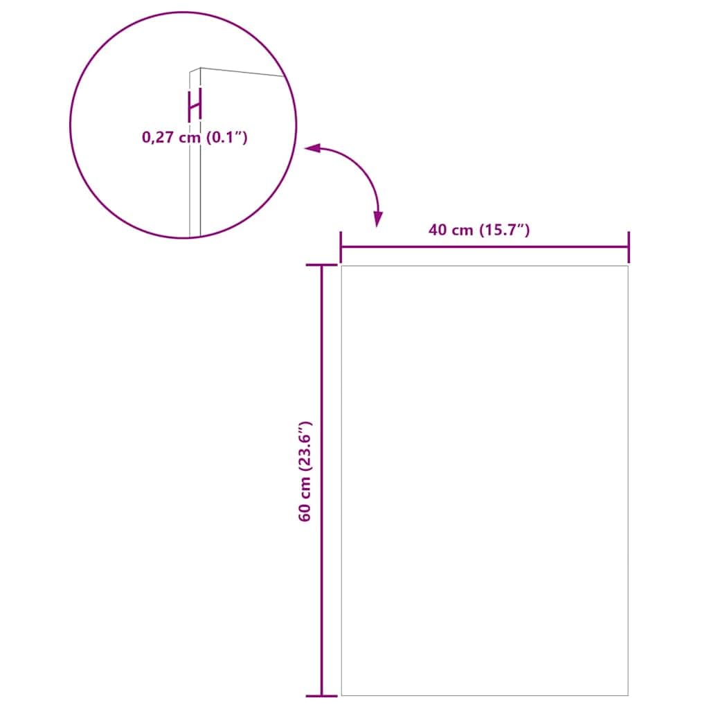Płyty dekoracyjne, beton, szare, materiał drewnopochodny, 50 sztuk, 40 x 60 x 0,27 cm, drewno do majsterkowania, rękodzieła, puste drewno, do malowania i grawerowania