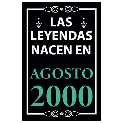 Las leyendas nacen en Agosto 2000: Regalo de cumpleaños perfecto para hombre y mujer de 21 años I Cita positiva , humor I Cuaderno , diario , libro de ... I Idea original para el 21 cumpleaños