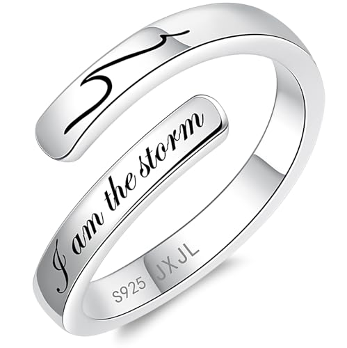 Silver Adjustable Ring Inspirational Jewelry S925 Sterling Wrap Open Ring for Women