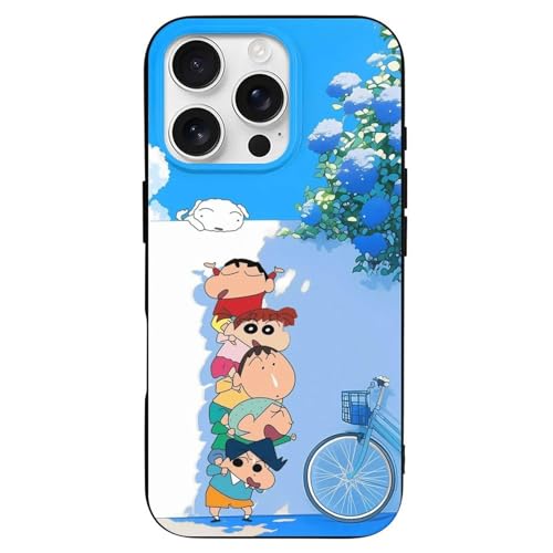 iPhone 16 Pro 用 ケース クレヨンしんちゃん 可愛くて癒される MagSafe対応 軍用MIL規格 耐傷性 耐退色性 ワイヤレス充電対応 耐衝撃性 軽量設計 高デザイン性 高耐久性