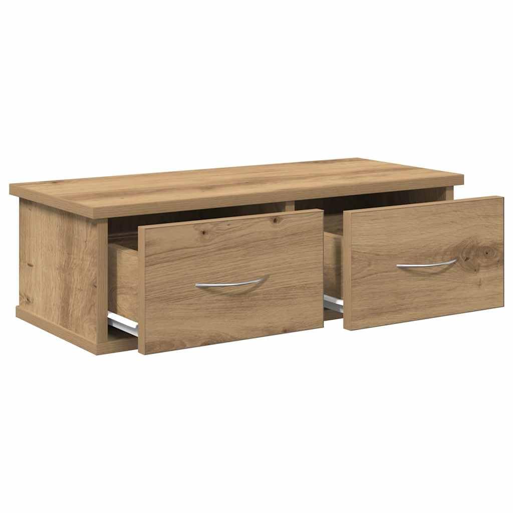 vidaXL Armario Pared Madera de ingeniería Roble Artesano 60x26x18,5 cm, Armario de Pared para TV, Mueble de Pared para TV, Mueble Flotante para TV