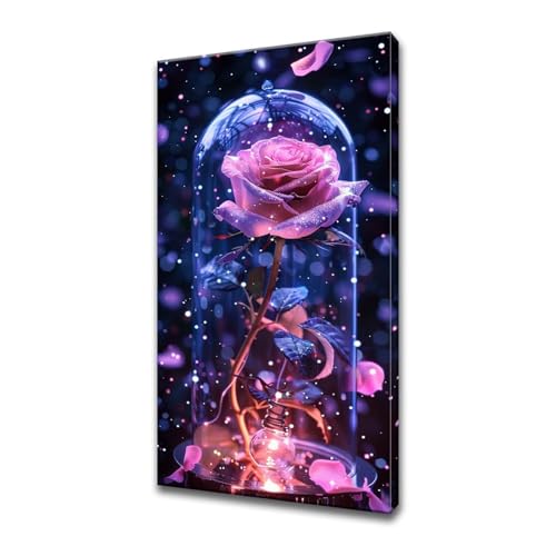 Diamond Painting Adulte Grand Format 50x100cm Fleur Rose DIY