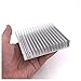 Awxlumv 100mm Heatsink 100x100x18mm/ 3.94''x3.94''x0.71'' Heat Sinks Radiator for Circuit Board Transistor Semiconductor Devices Control System Multimedia Components Equipment with 16 Fins - Sliver