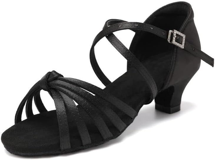 AOQUNFS Girls Latin Dance Shoes Low Heels Tango Salsa Ballroom Practice Performance Dancing Shoes,217XGG