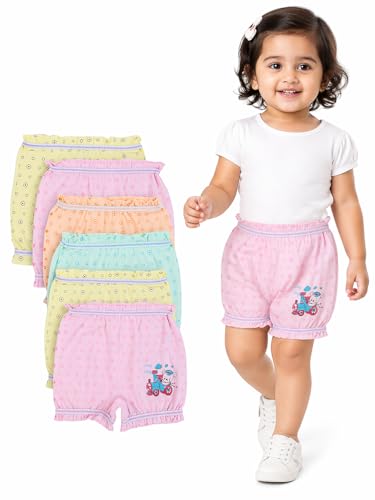 Image of DYCA by Bodycare Unisex Kids Bloomer Shorts | Soft Single Jersey Cotton Fabric | AZO Free & Skin Safe |Comfortable Innerwear for Boys and Girls|Print & Color May Very