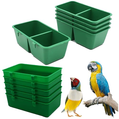 Lot de 10 bols en plastique pour oiseaux, bols pour aliments pour oiseaux, baignoire, oiseaux, baignoire, pour oiseaux, lapins, poulets, canards, etc