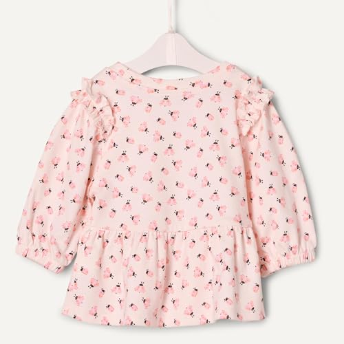 Image of Amazon Essentials x Sofia Grainge Toddler and Baby Girls' 3 /4 Sleeve Knit Top